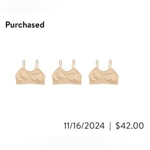 3 Nordstrom Kids Seamless Bralette size 10/12
